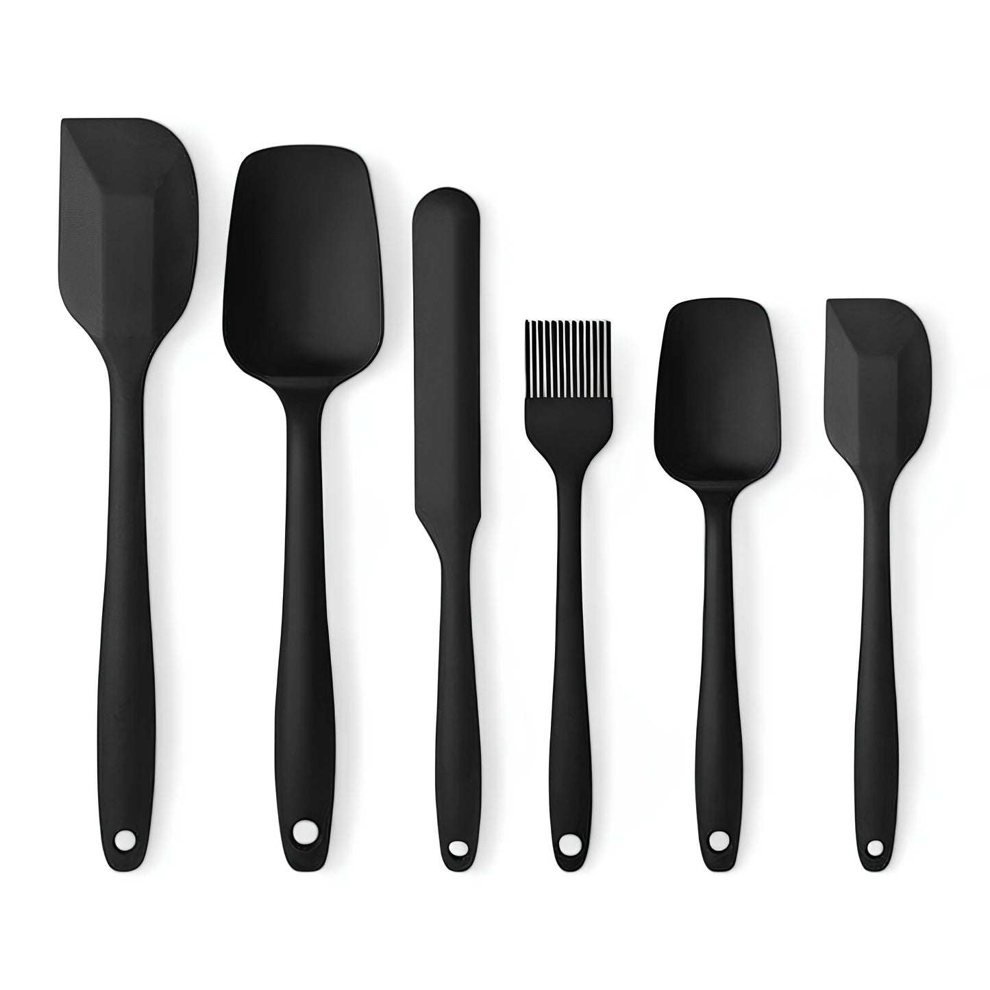 6lı Takım Yanmaz Yapışmaz Mutfak Pasta Slikon Yumurta Fırçası Kaşık Bıçak Spatula Seti