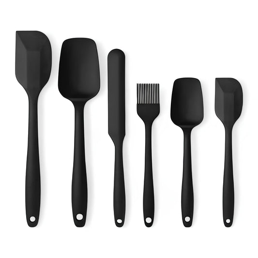 6lı Takım Yanmaz Yapışmaz Mutfak Pasta Slikon Yumurta Fırçası Kaşık Bıçak Spatula Seti